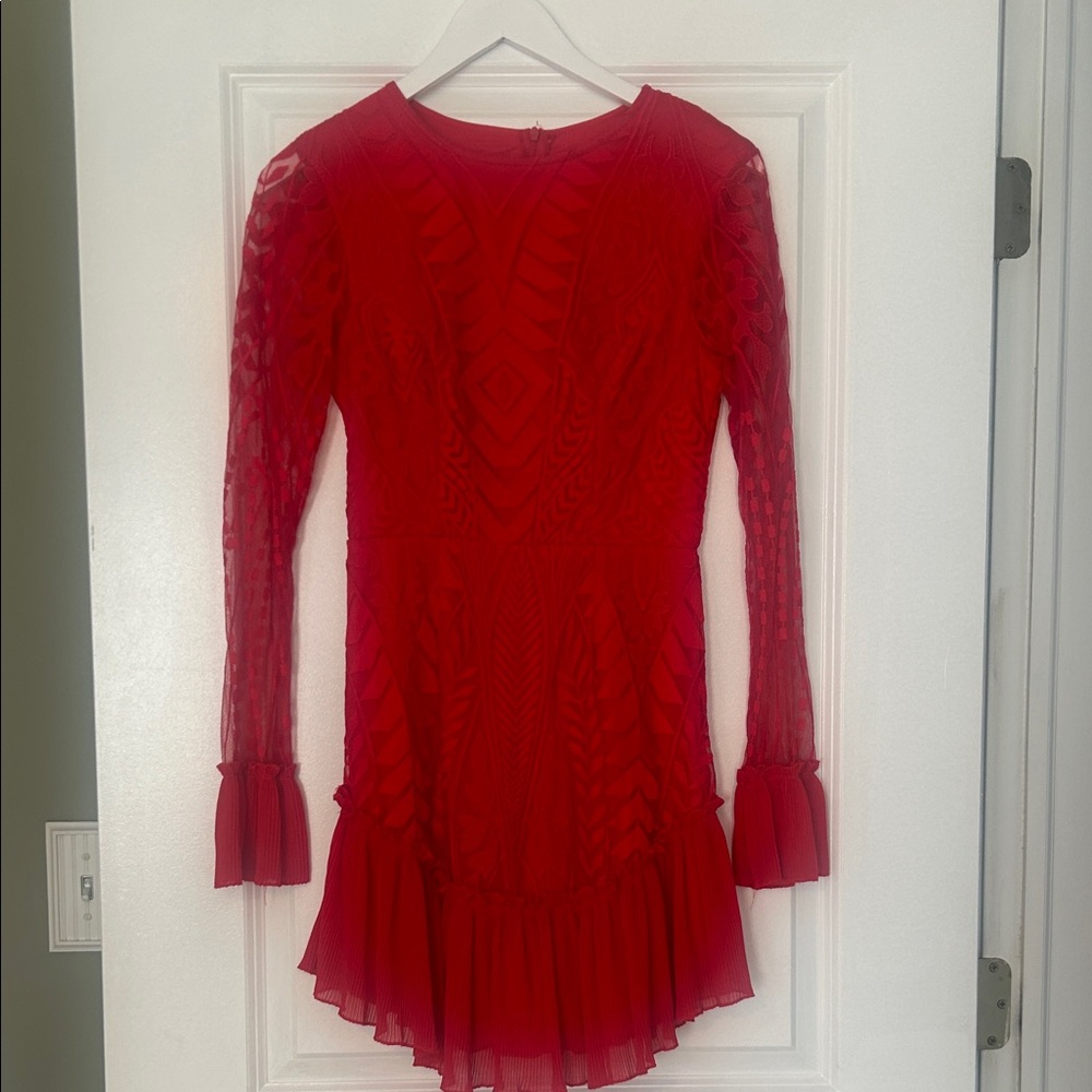 Hello Molly Red Lace Dress